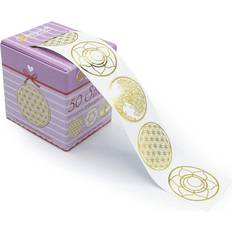 Guld Etiketter Avery Tree/Flower of life Round Stickers on Roll 50pcs