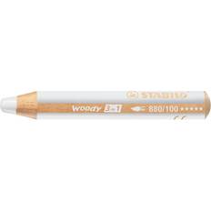 Blanco Lápices de Color Stabilo Aquarellfarbstift WOODY weiß