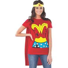 Rubies Women's DC Comics Wonder Woman T-shirt with Cape and Headband