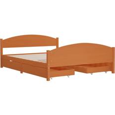 vidaXL Bed Frame with 4 Drawers 73.5cm