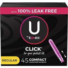 Menstrual Protection U by Kotex Click Compact Tampons Regular 45-pack