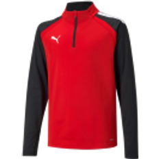 Bebé Tops Puma Teamliga Quarter-Zip Youth Football Top - Red/Black