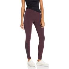 Adidas Red Tights Adidas Women's Loungewear Essentials High-Waisted Logo Leggings - Shadow Maroon/Black