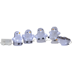 Gråa Jullampor Star Trading Crystalo Penguins Jullampa 12cm