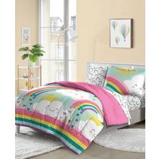 Multicolored Bed Set Dream Factory Rainbow Flare Reversible Full Comforter Set 5-Piece