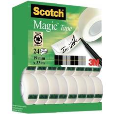 3M Nastro Adesivo Magic 810 19 mm x 33 m Trasparente Opaca Value Pack 20 Rotoli + 4 Gratis 8-1933R24TPR