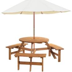 Wooden garden furniture OutSunny 84B-163 Brown