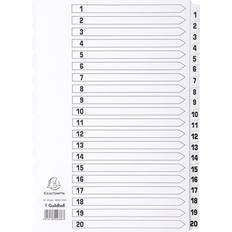Exacompta Guildhall Mylar Index 1-20 A4 White