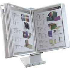 Bordstander Actual 28510 metal hvid inkl. 10 A4 lommer i ass. farver