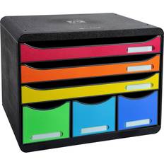 Skuffekabinet Exacompta Skuffekabinet Harlekin Storebox Maxi med 6 skuffer