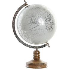 Marron Globes Dkd Home Decor Globus Sølvfarvet Brun Mint PVC Mangotræ (23 x 20 x 33 cm) Globe