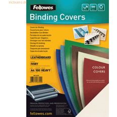 Rilegature Fellowes Leatherlook Inbindningsomslag 250 gram elfenben A4 (100st)