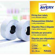 Avery Pistolets à étiqueter Avery Étiquettes Autocollantes Blanc 26 x 16 mm 1200 Sétiquettes