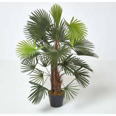 Homescapes Green 'Lady Palm' Tree Artificial Rhapis Plant with Pot, 90 cm Artificial Plant