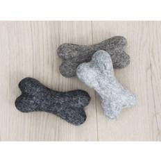 Wooldot Hundelegetøj Bones 14x7x5 uld stålgrå