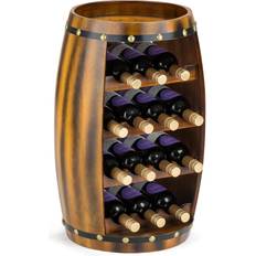 Table Wine Racks Wooden Barrel Wine Rack 34x64.5cm