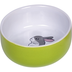 Nobby Gnagare keramisk skål"Rabbit" grön/vit