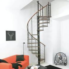 Wendeltreppen Byggera Minka Venezia Schwarz Ø 140 cm Geschosshöhe