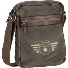 Greenburry Dame Skuldertasker Greenburry Umhängetasche Damen Herren Canvas khaki oliv AVIATOR 5903
