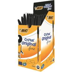 Negro Bolígrafos Bic Cristal Pen Fine Black (Pk 50) 872731