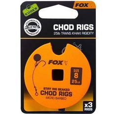 Fox Monofilamento rigide 30lb Standard Chod Rig Barbed taille 4 Orange