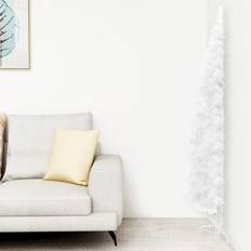 vidaXL kunstigt halvt med 120 cm smalt hvid Juletræ