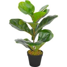 Marron Plantes Artificielles vidaXL Violet Ficus with Pot Plante Artificielle