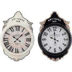 Dkd Home Decor Wall Crystal Black White Iron (61 x 6 x 89 cm) Wall Clock