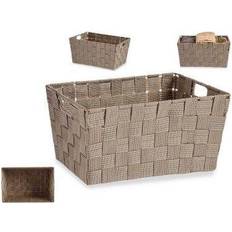 Manden BigBuy Home Kast Badkamer Opbergmandjes Beige 30 x 20 x 14 cm