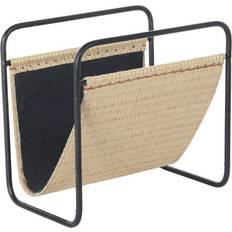 Natur Tidningsställ Dkd Home Decor Naturell Svart Metall Rattan (39 x 26 x 36 cm) Tidningsställ