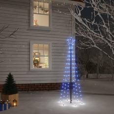 Lamper vidaXL med spyd 108 LED'er 180 cm blåt lys Julebelysning