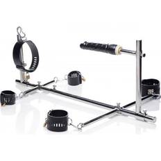 Master Series Carcere di metallo imprigionato con dildo Nero