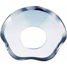 Ljusmanschett Klar vågig silverkant 55mm