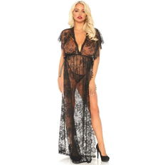 Leg Avenue Lace Kaftan Plus Size Black One Size Queen