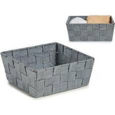 Brugskunst BigBuy Home Tyg Flätning Grå (18 x 8 x 21 cm) Kurv