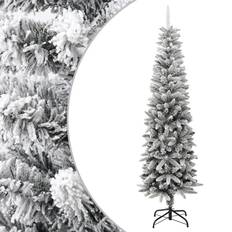 Julgran pe vidaXL Smal med snö 210 cm PVC&PE Julgran