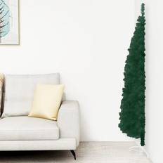 Plast Julgranar vidaXL Smal halv med stativ grön 180 cm Julgran
