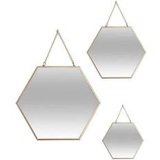 Metal Espejos de Pared Atmosphera Hexagonal Espejo de Pared 29.5x26cm