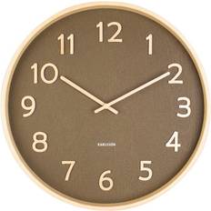 Karlsson Pure Medium Grain Mosgrøn Træ Wall Clock