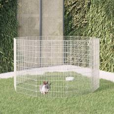 vidaXL 10-Panel Rabbit Cage 54x100 Galvanised Iron