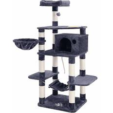 Gato - Muebles rascadores para gatos - Árbol para Gatos Mascotas Songmics Rascador Para Gatos De Varios Niveles 174 cm Recubiertos De Sisal Cesta Flotante Caseta