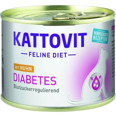 Kattovit 24x185g Specialdiæt Diabetes/Vægt Kylling kattefoder