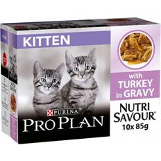 PURINA PRO PLAN Animali domestici PURINA PRO PLAN Nutrisavour Kitten Wet Cat Food Turkey 10x85g