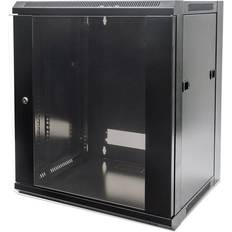 Network Cabinet, Wall Mount (Standard) 12U, 600mm Deep, Black, Flatpa
