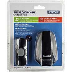 Wireless Plug In Door Chime With Nightlight Black