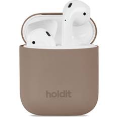 Hörlurar airpods 1 Holdit Silicone Case AirPods Mocha Brown AirPods 1&2