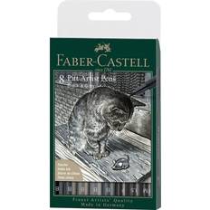 Svarte Penseltusjer Faber-Castell PITT Artist 8-pak Grey & Black