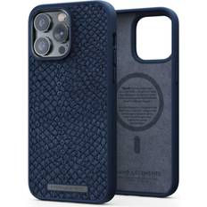 Njord byELEMENTS Salm.Leather Magsafe Case iPhone 14 Pro Max blue