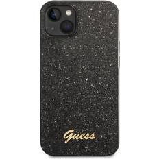 Glitter Flakes Metal Logo Case for iPhone 14 Plus