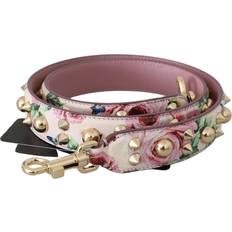 Skind Tasketilbehør Dolce & Gabbana Elegant Floral Shoulder Strap Brun